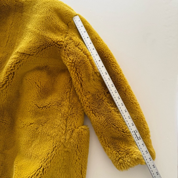 Apparis Faux Fur Jacket Mustard Size Small - Picture 11 of 16